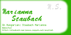 marianna staubach business card